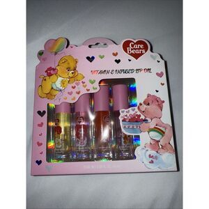 Set Of 4 Taste Beauty‎ CARE BEARS Vitamin E Infused Flavored Lip Oil Valentines